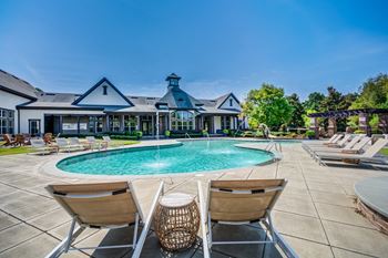Shimmering pool view